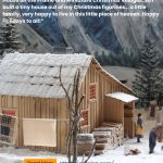 “This year I decided to combine my two passions. Little House on the Prairie and Miniature Christmas Villages. So I built a tiny house out of my Christmas figurines… a little family, very happy to live in this little piece of heaven. Happy Holidays to all!”